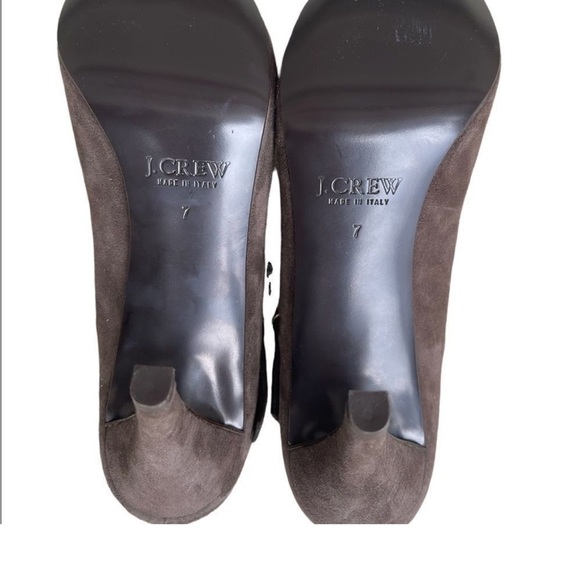 J Crew Suede Peep Toe Mary Jane’s - Picture 5 of 6